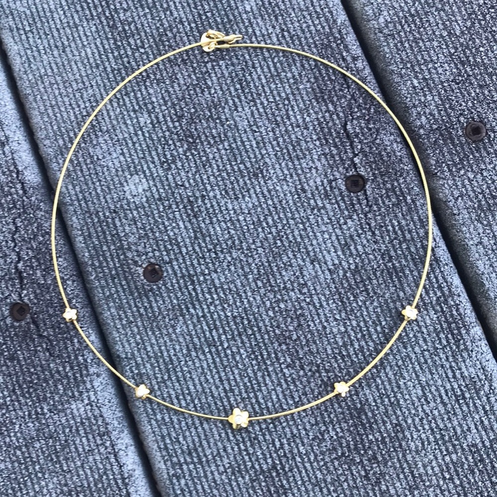Structured Gold Flower Necklace